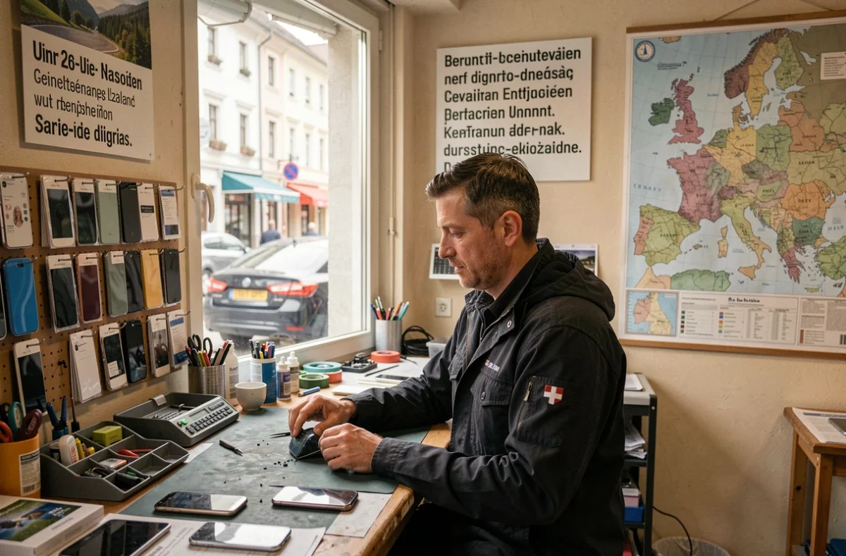 Réparateur frontalier d'Alsace Phone Services à Saint-Louis avec clientèle transfrontalière