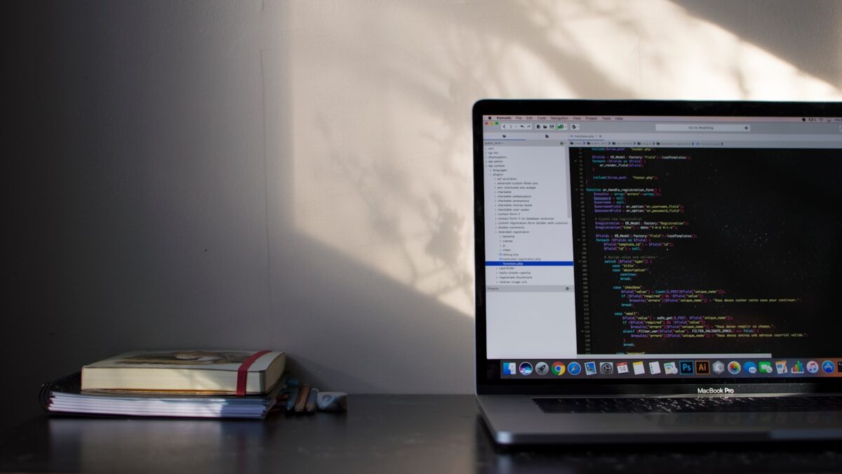 code sur écran de PC